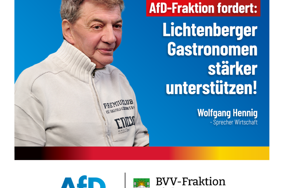 Wolfgang Henning unterstützt Lichtenberger Gastronomen