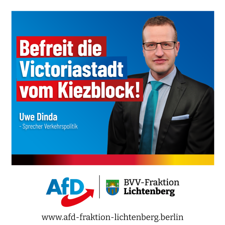 Uwe Dinda (AfD) kritisiert den Kiezblock der Grünen