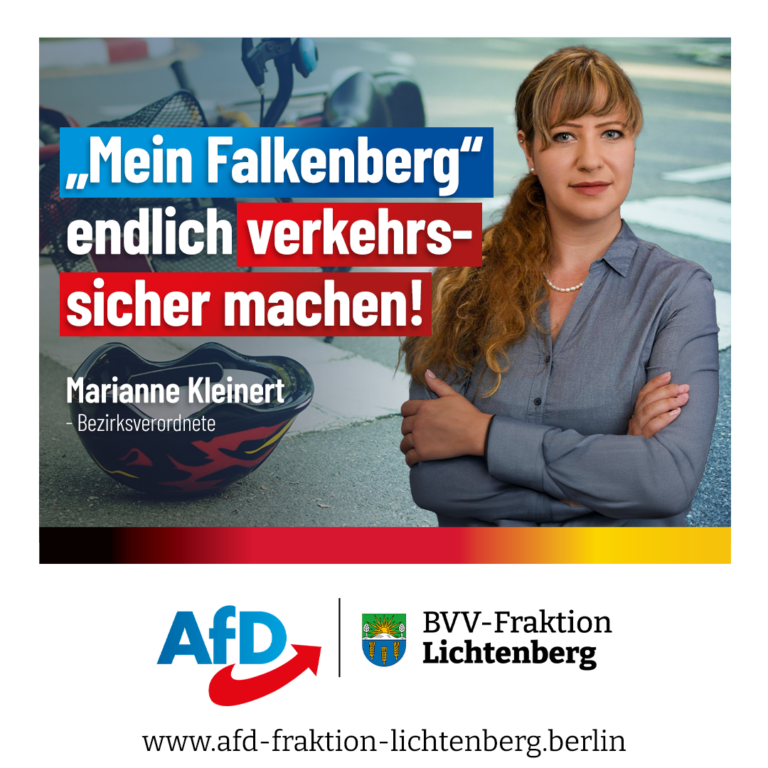 Die AfD-Bezirksverordnete Marianne Kleinert engagiert sich für Lichtenberg