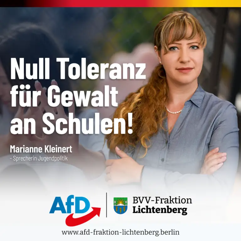 Marianne Kleinert von der AfD engagiert sich gegen Gewaltan Schulen