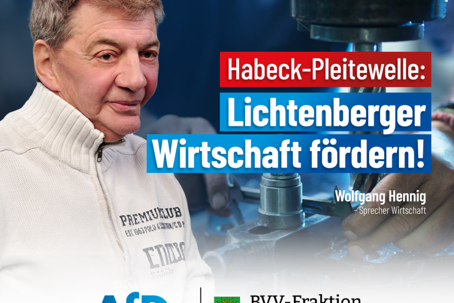 Wolfgang Hennig von der AfD setzt sich für Unternehmen in Lichtenberg ein