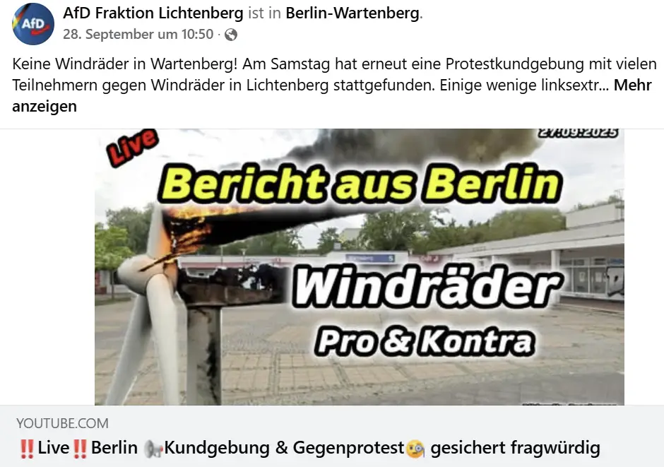 Video Anti-Windkraft Lichtenberg / Wartenberg