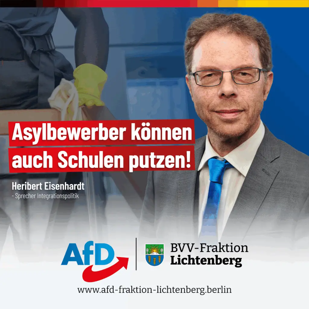 Asylbewerber putzen Schulen