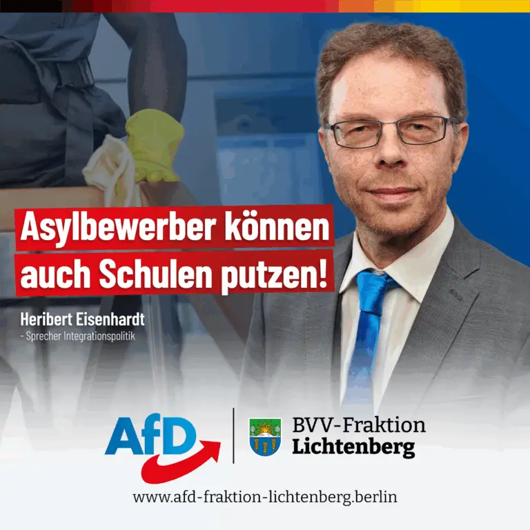 Asylbewerber putzen Schulen