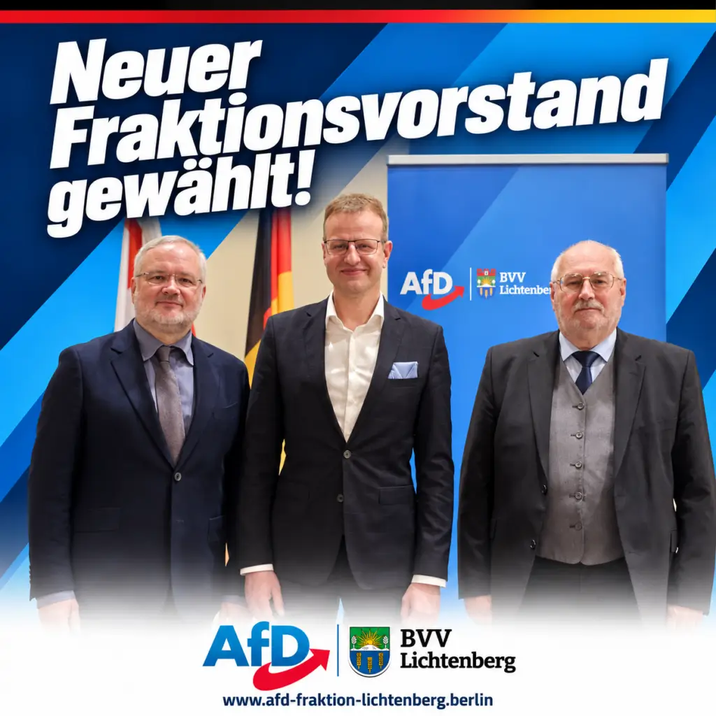 Neuer Fraktionsvorstand der AfD in Lichtenberg gewählt