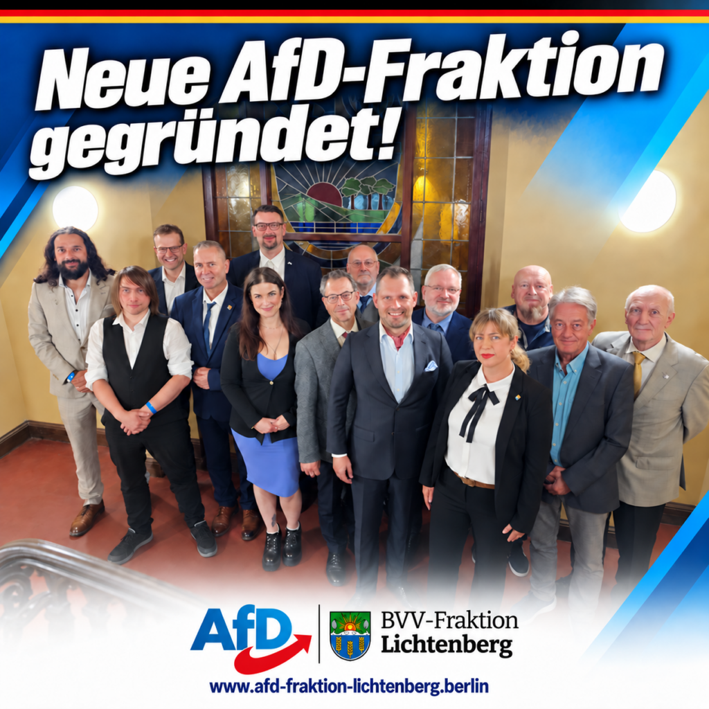 Die AfD-Fraktion 2026 in der BVV Lichtenberg