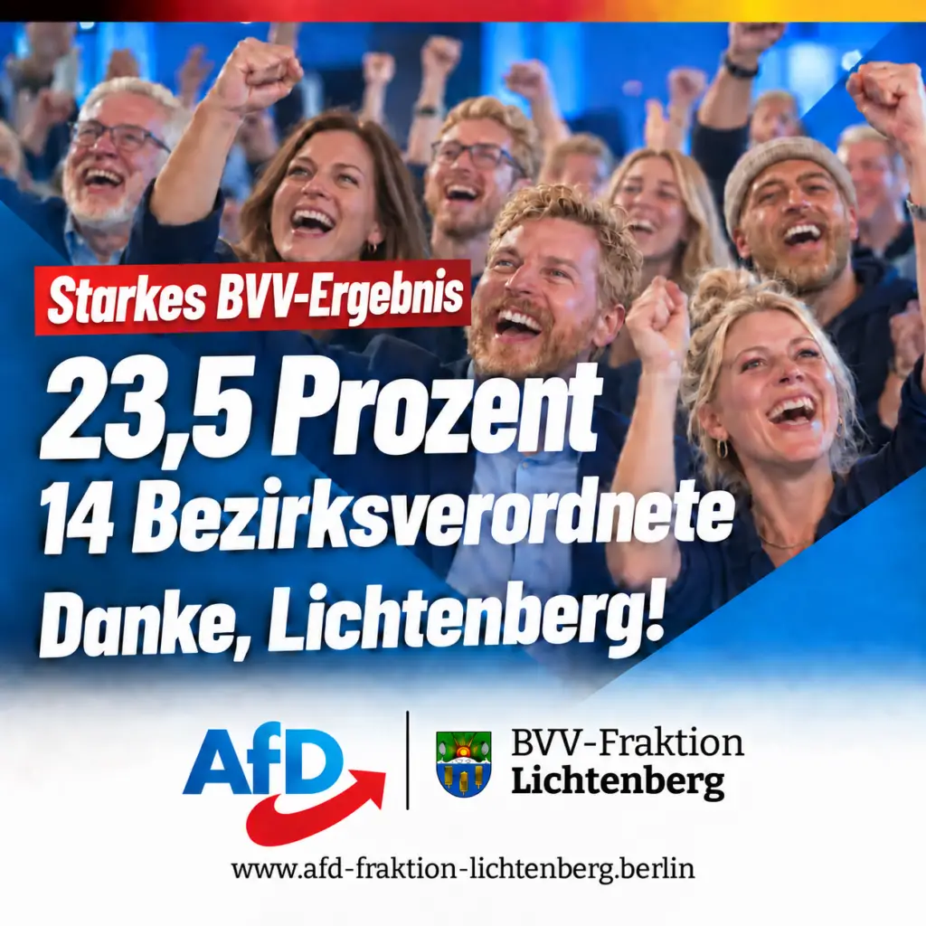 Tolles Ergebnis bei BVV-Wahl 2026 in Lichtenberg!